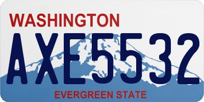 WA license plate AXE5532