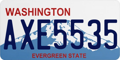 WA license plate AXE5535