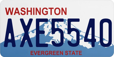 WA license plate AXE5540