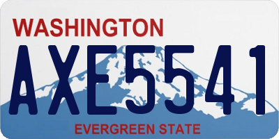 WA license plate AXE5541