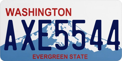 WA license plate AXE5544