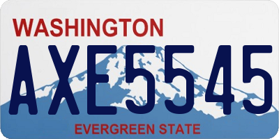 WA license plate AXE5545