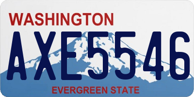 WA license plate AXE5546