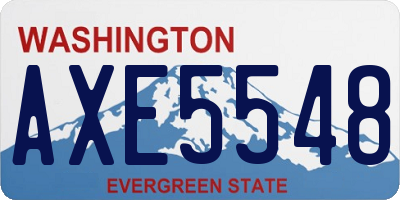 WA license plate AXE5548