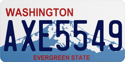 WA license plate AXE5549