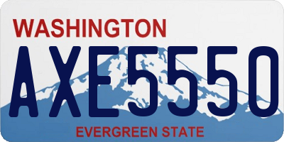WA license plate AXE5550