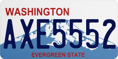 WA license plate AXE5552