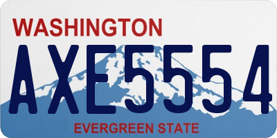 WA license plate AXE5554