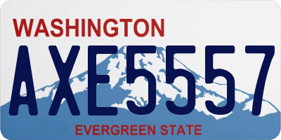 WA license plate AXE5557