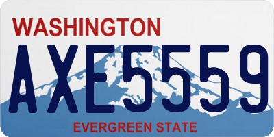 WA license plate AXE5559