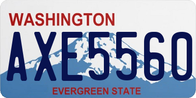 WA license plate AXE5560