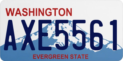 WA license plate AXE5561
