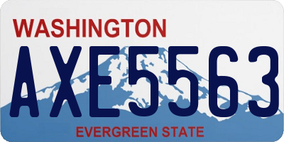 WA license plate AXE5563