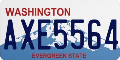 WA license plate AXE5564