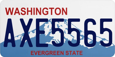 WA license plate AXE5565