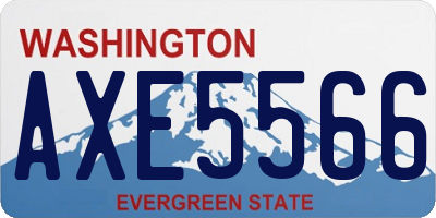 WA license plate AXE5566
