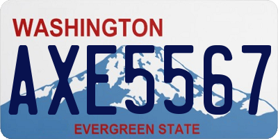 WA license plate AXE5567
