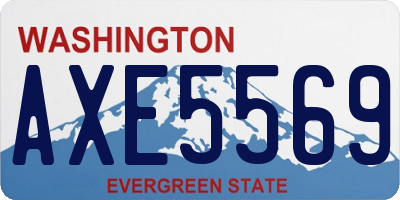 WA license plate AXE5569