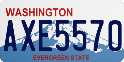 WA license plate AXE5570