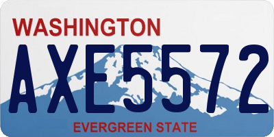 WA license plate AXE5572