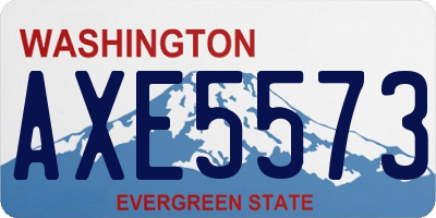 WA license plate AXE5573