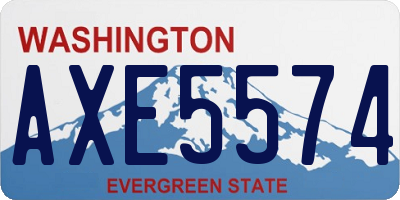 WA license plate AXE5574