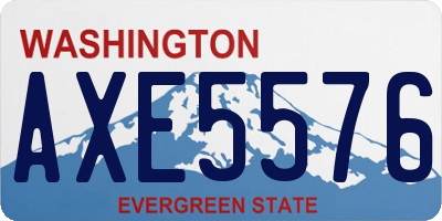 WA license plate AXE5576