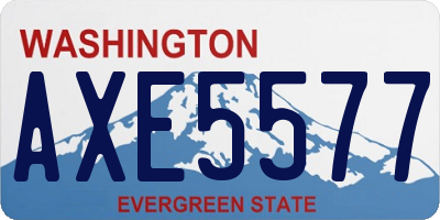 WA license plate AXE5577