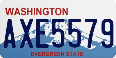 WA license plate AXE5579
