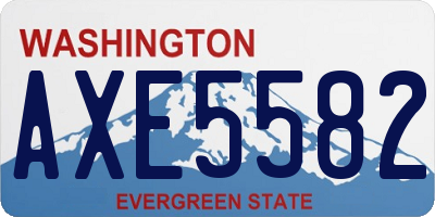 WA license plate AXE5582