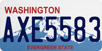 WA license plate AXE5583