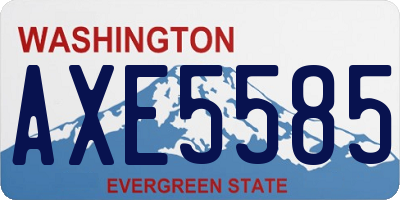 WA license plate AXE5585