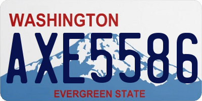 WA license plate AXE5586
