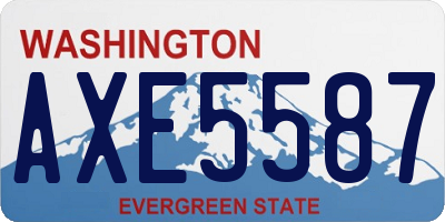 WA license plate AXE5587