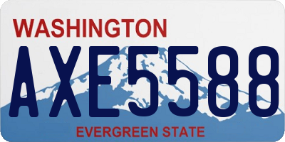 WA license plate AXE5588