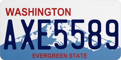 WA license plate AXE5589