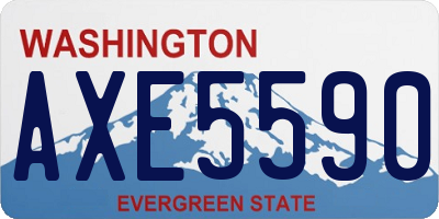 WA license plate AXE5590
