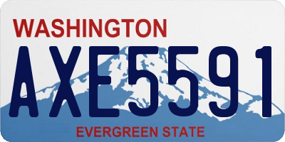 WA license plate AXE5591