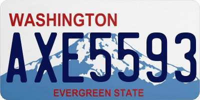 WA license plate AXE5593