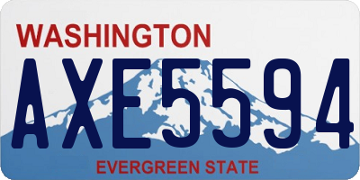 WA license plate AXE5594
