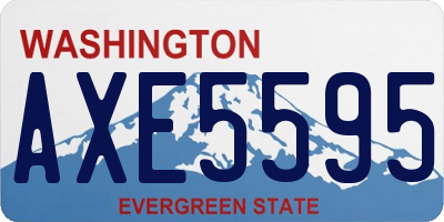 WA license plate AXE5595