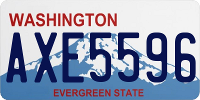 WA license plate AXE5596