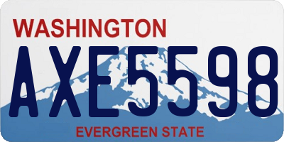 WA license plate AXE5598