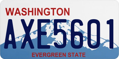 WA license plate AXE5601