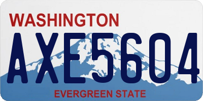 WA license plate AXE5604