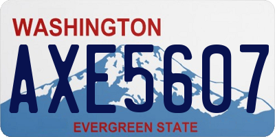 WA license plate AXE5607