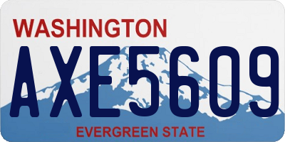 WA license plate AXE5609