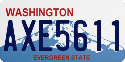 WA license plate AXE5611
