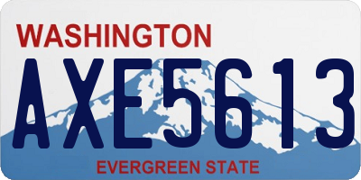 WA license plate AXE5613
