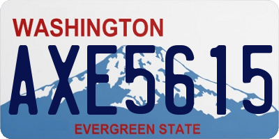 WA license plate AXE5615